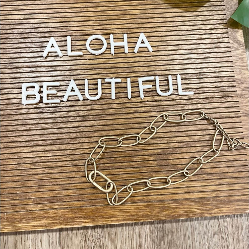 Gold Carabiner Necklace